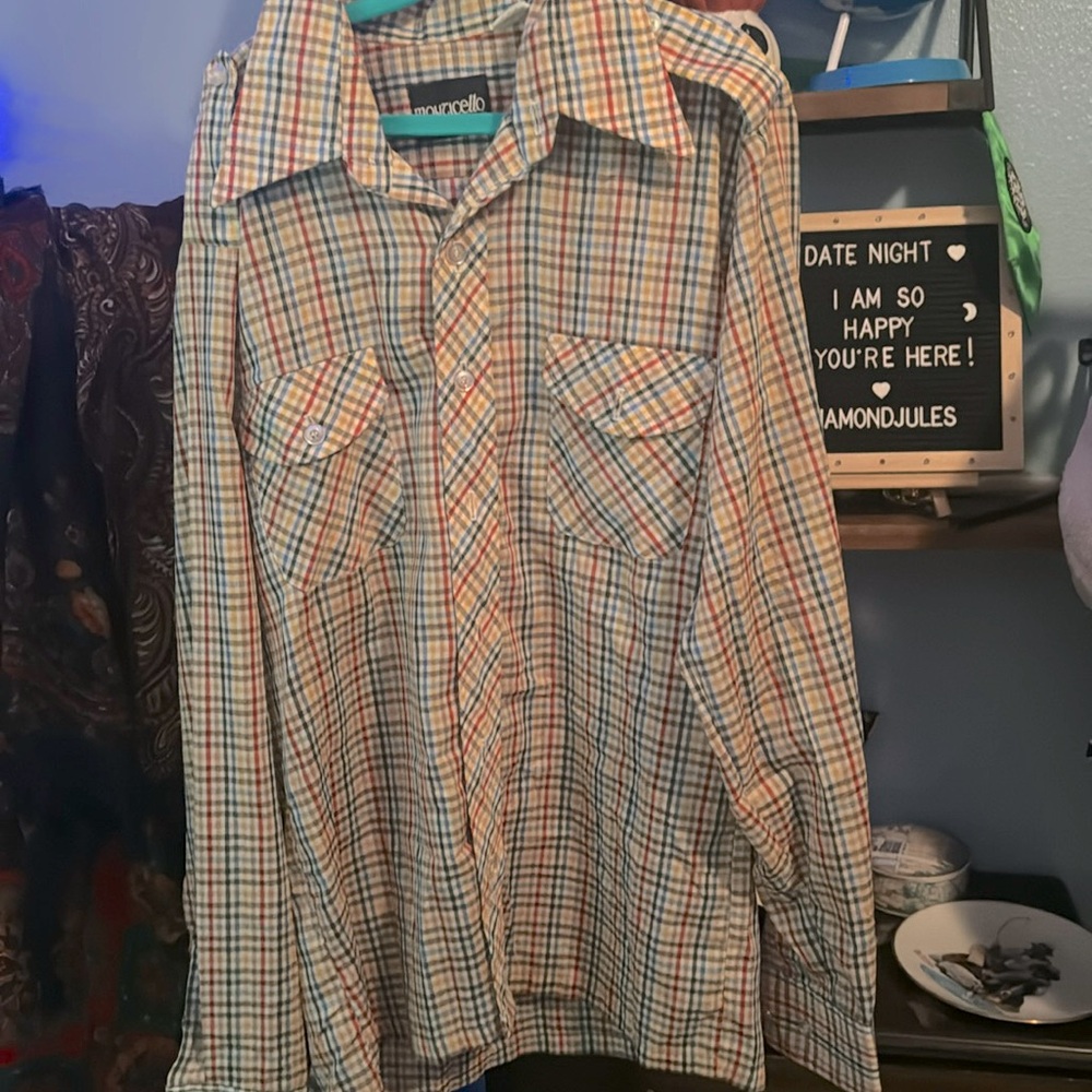 VTG Monticello Rainbow Plaid Shirt